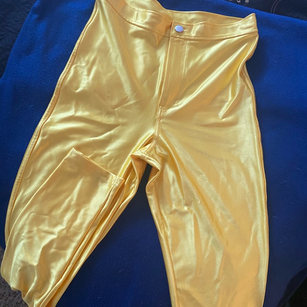 American Apparel Yellow Disco Pants